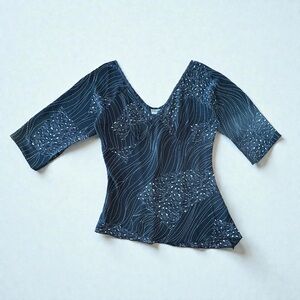 Vintage 2000s Women’s Blouse By Millenium Size Large, Sheer Fairy Whimsigoth